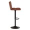 Merrick Lane Keene Modern Upholstered Adjustable Height Stools with Sturdy Iron Bases